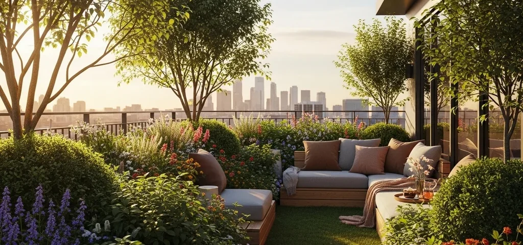 creer jardin toit main 372