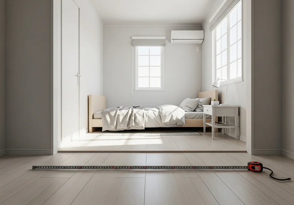 EnCarrez, vous ne comptez que les surfaces dont la hauteur estau moins égale à 1,80 m. Les zonesen dessous(sous pente, sous escalier, mezzanine basse) sortent du calcul. Exemple : une pièce annoncée10 m²au sol dont3 m²sont sous pente à moins de 1,80 m donne7 m² Carrez. Certainsplacards encastréspeuvent aussi être exclus selon la configuration, d’où l’intérêt de mesurer proprement au lieu d’approximer.
