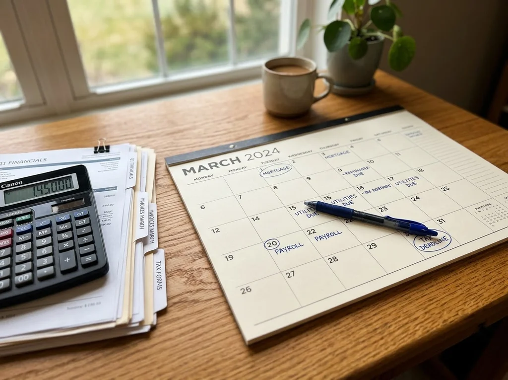 calendrier gestion financière