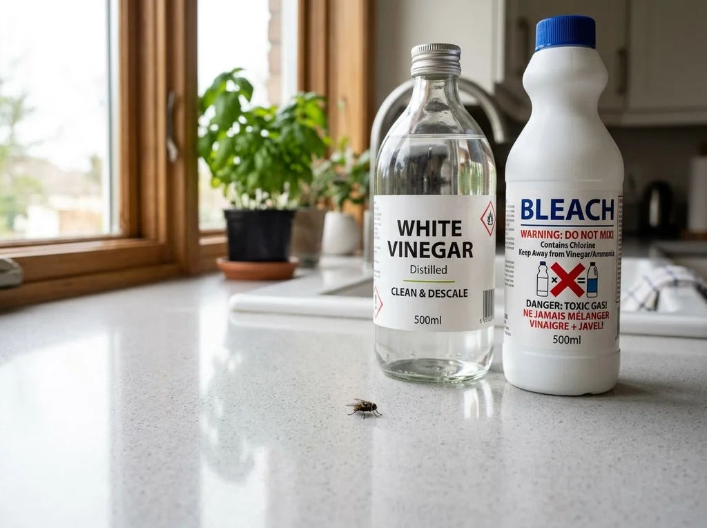 mouche vinaigre eau de javel