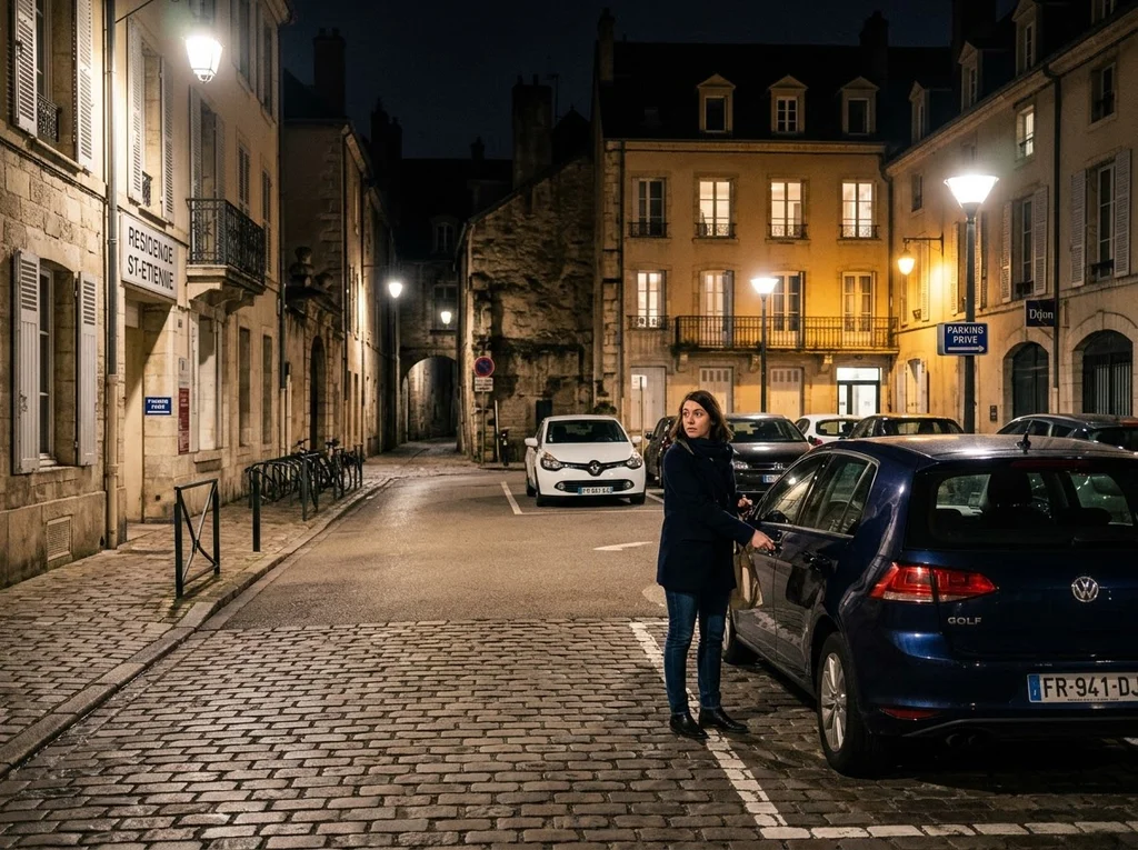 scène nocturne Dijon